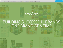 Tablet Screenshot of cascadiamanagingbrands.com